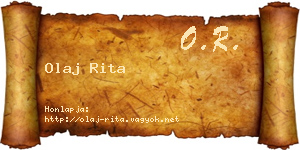 Olaj Rita névjegykártya