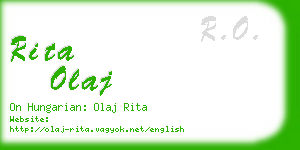 rita olaj business card